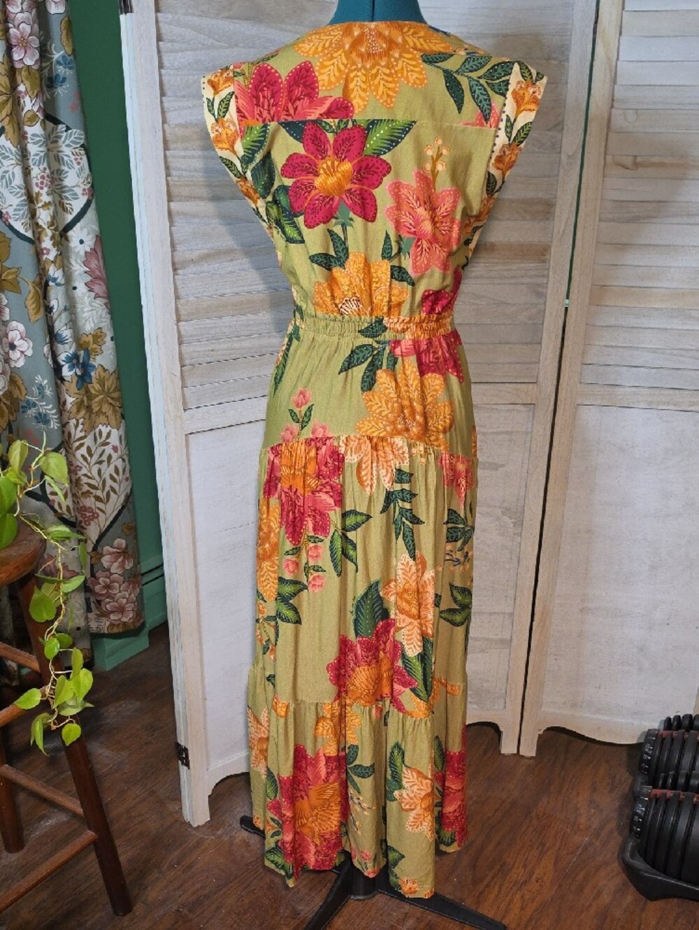 FARM Rio Brazil Arara Em Flor Floral Cutout Maxi Dress Medium - Picture 6 of 7